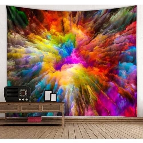 3D cool smoke printed polyester tapestry scene layout lanyard can be customized
