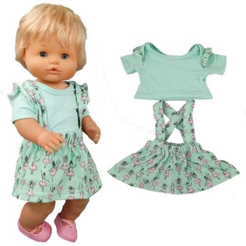 40cm Nenuco doll strap dress Ropa y su Hermanita 17 inch baby sister doll clothes