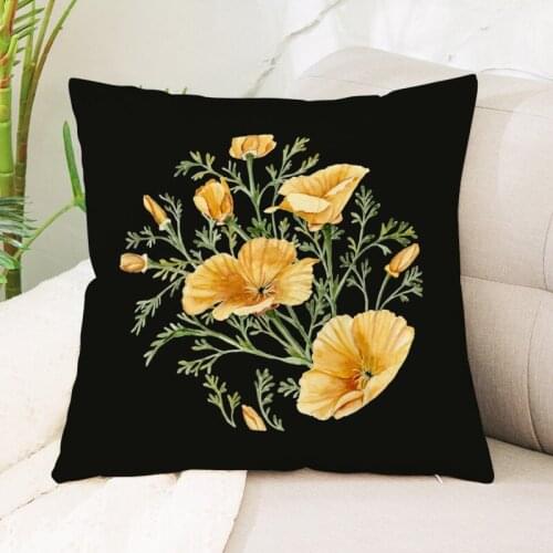 Flowers Colorful Cushion Cover Throw Pillow Case for Home Chair Sofa Decoration Square Pillowcases