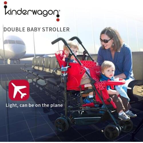 Kinderwagon twin double baby stroller big light folding super light twins baby stroller two baby carriage pram with car seat
