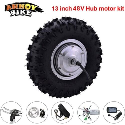 13 inch Hub Motor Ebike Conversion Kit 13'' 48v 350W/500w/800W Wheel for Wheelbarrow bicicleta electrica With Foot throttle