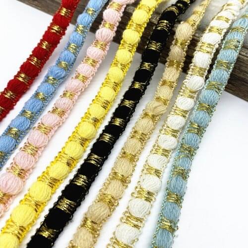 2 yards 12mm bamboo-shaped Ribbon Sewing Lace Kintted Fabric Handmade DIY Craft curtain sofa decoration material Accessories