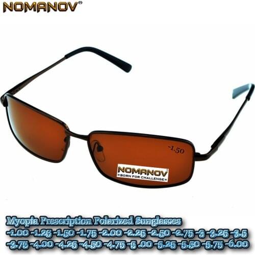 Lentes De Sol Mujer Scober = Rectangular Myopia Polarized Sunglasses Custom Made Short Sight Minus Prescription Lenses -1 To -6