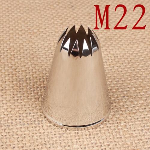 M22 Cheap 12-Tooth Cookie Decorating Mouth 304 Stainless Steel Electrolytic Baking DIY Tools Oversized