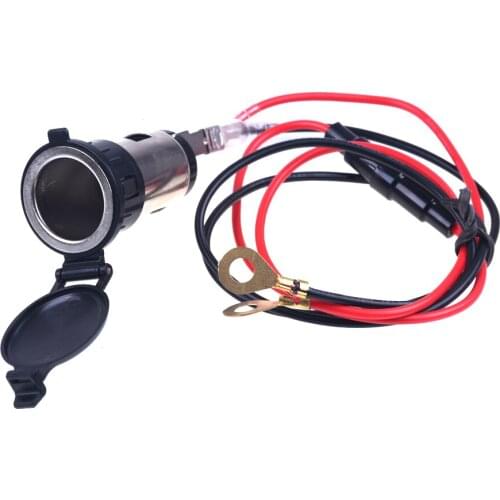 12V 24V Car Handlebar Metal Cigarette Lighter Female Power Socket Charger Outlet