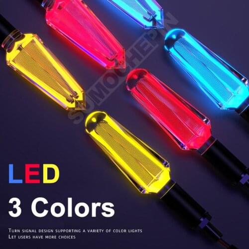 Motorcycle Turn Signal Light Transparent Lamp Body Super Bright Motorcycle Light Bendable Rubber Turn Signal Indicators 2021 New