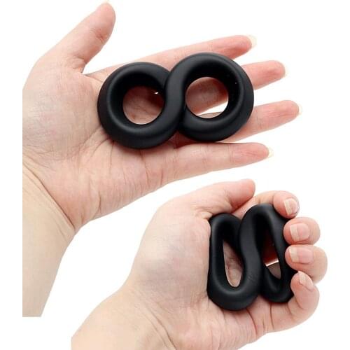 Male Soft Silicone 8 Shape Time Delay Enhancer Penis Cock Ring Adult Sex Toy odorless and hypoallergenic sex toys for men