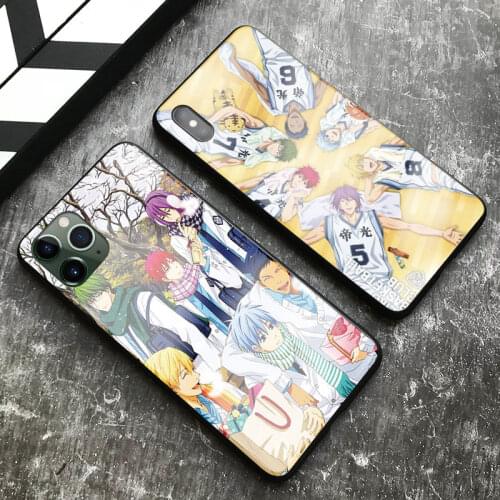Kuroko No Basket Anime For iPhone 6 6s 7 8 Plus X XR XS 11 Pro MAX Soft silicone glass Phone case shell cover