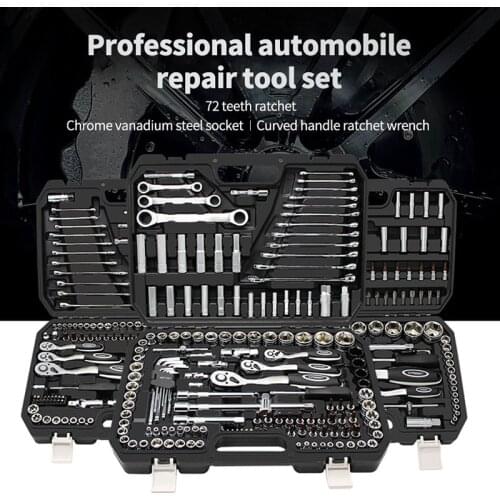 46/53PCS Professional Automobile Repair Tool Set Multifunctional Hand Tool Chromes Vanadium Steel Repairing Tool for Car NW