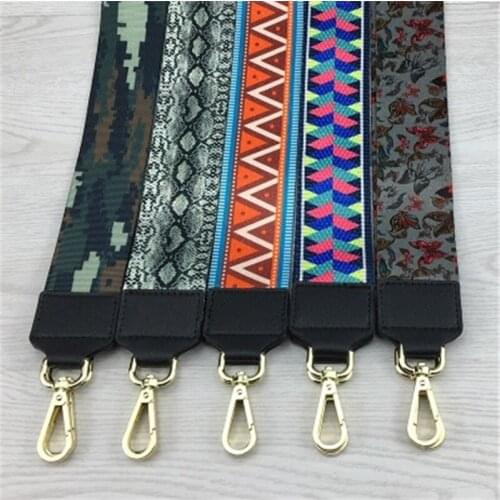 New female bag long shoulder straps canvas ribbon worn across wide shoulder straps with cow leather accessories strap to gift