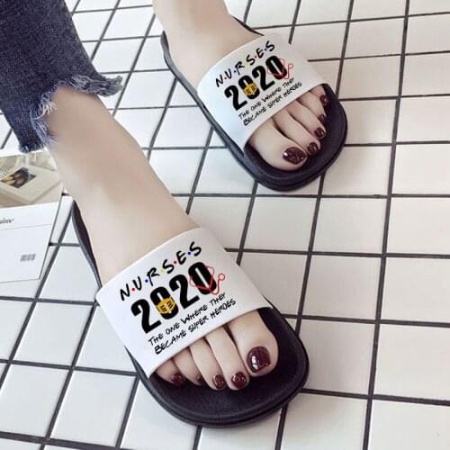 Shoes for Woman Fashion Women Shoes home indoor slippers Cartoon Pattern Cute Sandals Outdoor Indoor Home Non-slip Slides 2021