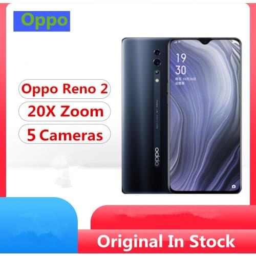 Original Oppo Reno 2 20x zoom Mobile Phone Snapdragon 730 6.5" 2400X1080 8GB RAM128GB ROM 48.0MP 5 Cameras VOOC 3.0 Fingerprint
