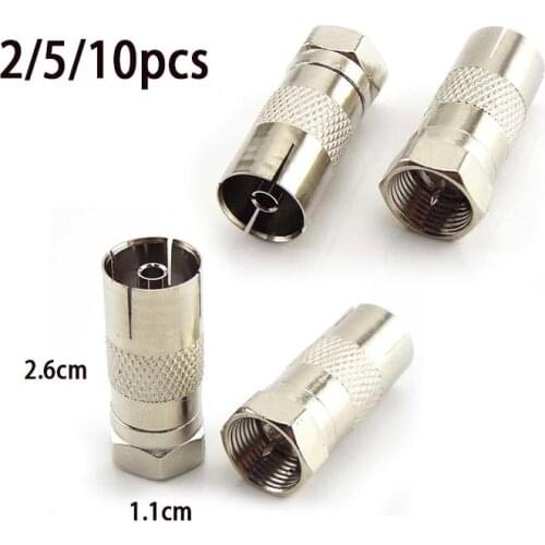 F Type Male Plug Connector Socket to RF Coax Adapter F Male to RF Converter For TV Aerial Female RF Coaxial F-Type Adapters U26