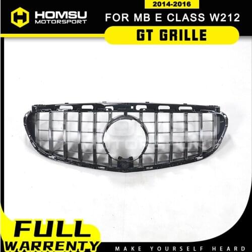 Racing Gt Grill For Bens E class W212 Sedan Car front Bumper Auto grille for E300L E400L E200 E350 Without Emblem