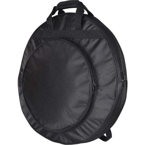 20 Inch Cymbal Bag Thickened Cymbal Drumstick Carrying with 3 Inner Compartments Double Pockets Shoulder Strap