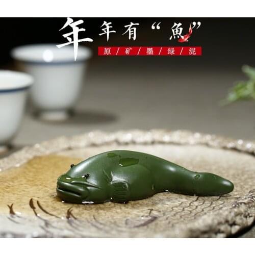 TaoYuan 】 yixing undressed ore purple sand tea accessories play small tea pet green every year of the republic of China