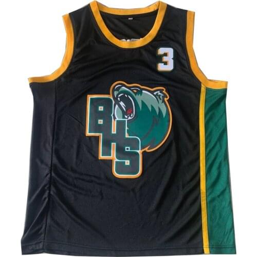 BG basketball jerseys BHS 3 the answer jersey Embroidery sewing Outdoor sportswear Hip-hop culture movie black 2021