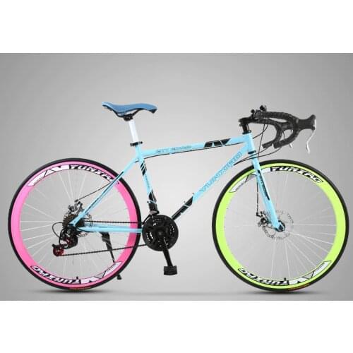 Bicycle Fixed Gear Bicycle Road Racing Bike 26 Inch Croissant Bend Double Disc Brake Adult Male And Female Students
