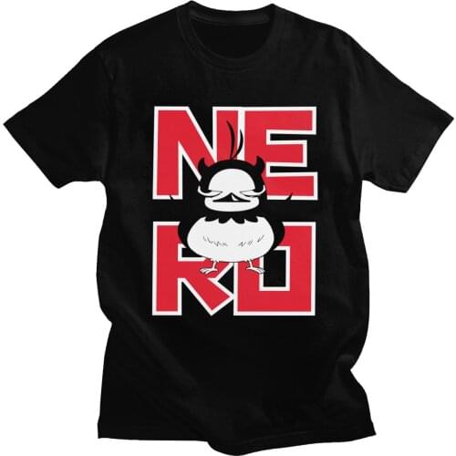 Funny Nero Black Clover T-shirt Men Short Sleeve Japanese Manga Shirt Anime T-shirt Slim Fit Pure Cotton Tee Tops Merchandise