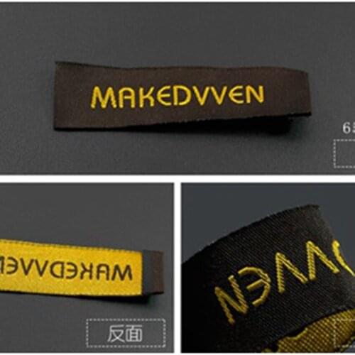 ZeQi Custom clothing tags garment labels custom woven labels for clothing brand name labels logo woven tags