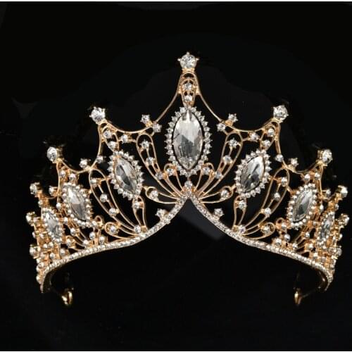 Vintage Queen Princess Metal Headwear Cosplay Accessories Bride Wedding Fairy Crown Headband Women Luxury Hair Jewelry