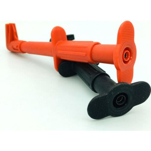 2PCS Red black 1000V CATII Car Test Hook Clip copper flat test clamp Professional Insulated High Voltage Testing Probe 4mm Jack