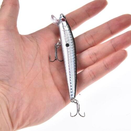 1pc 9.5cm/8.5g Minnow Hard Fishing Lure With Hooks Wobble Floating Crank Bait
