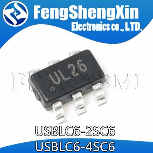 10pcs USBLC6-2SC6 USBLC62SC6 SOT23-6 UL26 Very low capacitance ESD protection