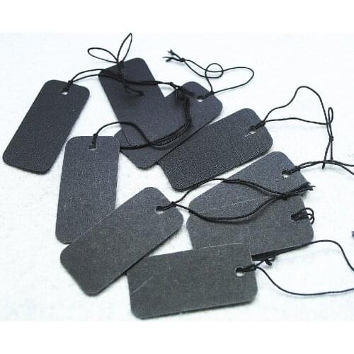 1000PCS New Paper Tags Price Labels Black Colors 42X20MM With Elastic Rubbers Crafts Makred Usage Items Free Shipping Faster Sh