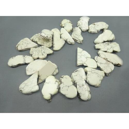 15.5inch Necklace For Women White Turquois Beads Pendant Necklace Synthetic Stick Shape Howlite Beads Loose Turquois Spike