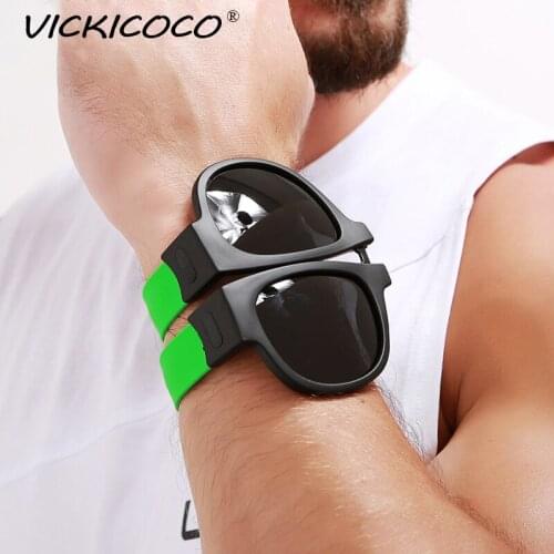 2021 Polarized Folding Sunglasses Men Women Strange New Bracelet Design Goggle Sun Glasses Colorful Mirror Outdoor Glasses UV400