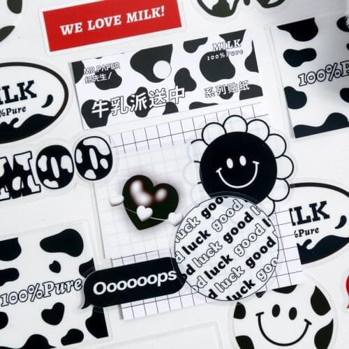 40Pcs/pack Milk cute Stickers Scrapbooking Diy Bullet Scrapbooking Diy Bullet Journal Diary Stationery Stickers