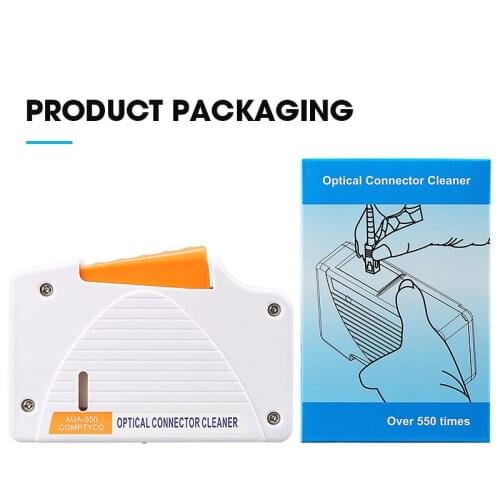 AUA-550 COMPTYCO Fiber End Face Wiping Pigtail Cassette FTTH Cleaning Tools for SC/ST/FC/LC Optical Connector Cleaner