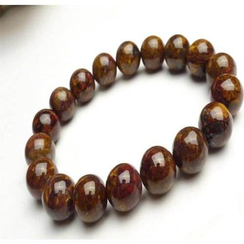 12mm Natural Yellow Pietersite Gem Stone Round Beads Jewelry Bracelets Women Mens Powerful Stretch Bracelet Free Shipping