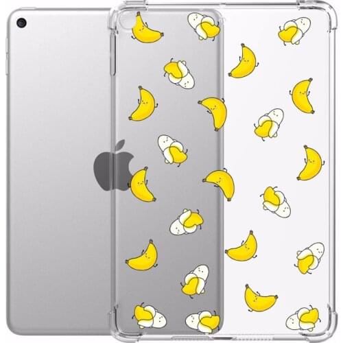 IPad 7th Generation Cute Fruits iPad Case for iPad Pro 12.9 2020 Funda Transparent Silicone Reinforced Corners Soft Covers Air 3