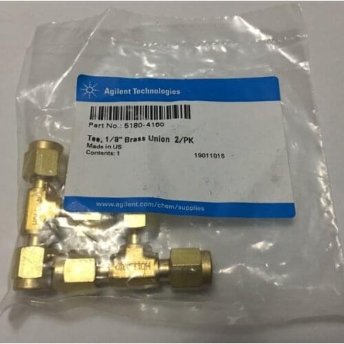 For Agilent Tee 5180-4160 1-8 in, brass, 2 Per Pack
