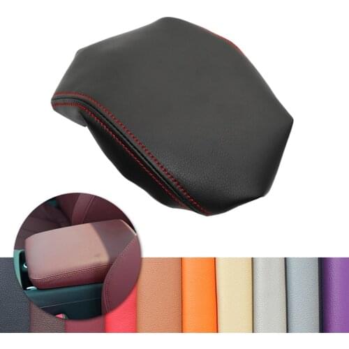 For Audi A4 B9 2017 2018 2019 Car Interior Center Control Lid Armrest Box Cover Microfiber Leather Elastic Band Type