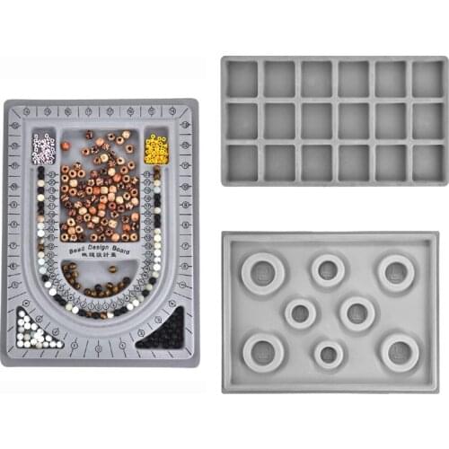 Flocked Bead Board Bracelet Necklace Beading Accessories Measuring tools Design jewelry DIY Craft Tool Jewelry making