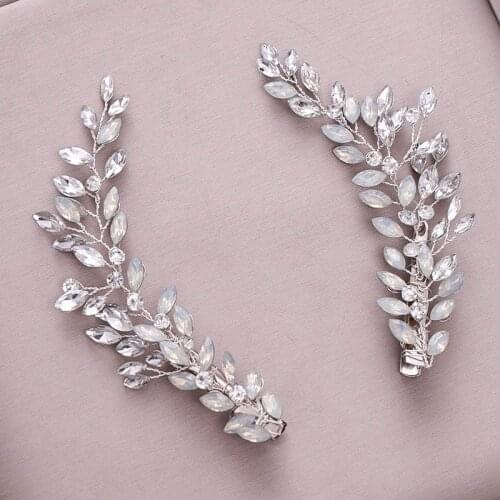 GETNOIVAS Bridal Crystal Beads Hairclip Wedding Hair Jewelry Headdress Bridal Headpiece Hair Accessories SL
