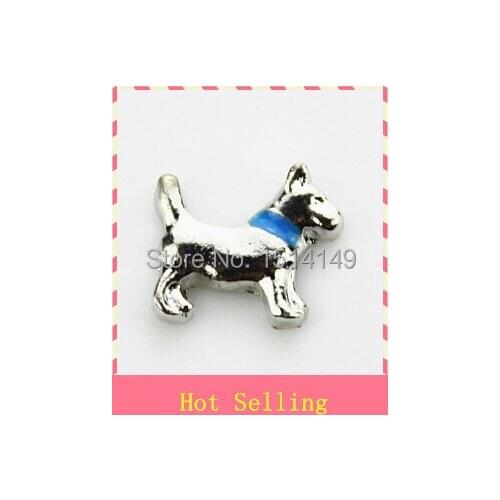 Hot selling dogs floating charms living glass floating memory locket charms