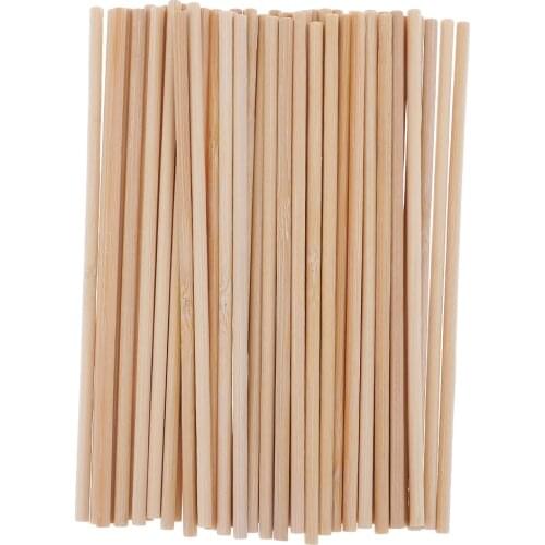 Round Blank Unfinished Bamboo Wood Wooden Lolly Lollipop Stick Dowel Rod Pole for Woodcraft Hobbies DIY Craft