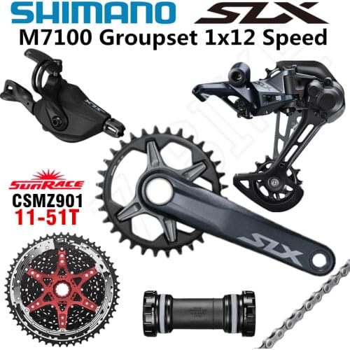 SHIMANO DEORE SLX M7100 Groupset 32T 34T 36T 170 175mm Crankset Mountain Bike Groupset 1x12-Speed CSMZ90 M7100 Rear Derailleur