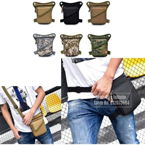 Men And Women Nylon Motorcycle Hip Belt Waist Fanny Pack Riding Travel Shoulder Messenger Crossbody Moto Bags Thigh Drop Leg Bag