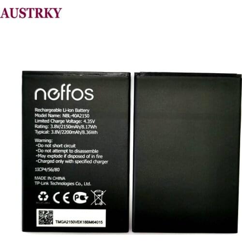 New 2200mAh NBL-40A2150 Battery Replacement For TP-link Neffos NBL-40A2150 Rechargeable Li-polymer Batteries