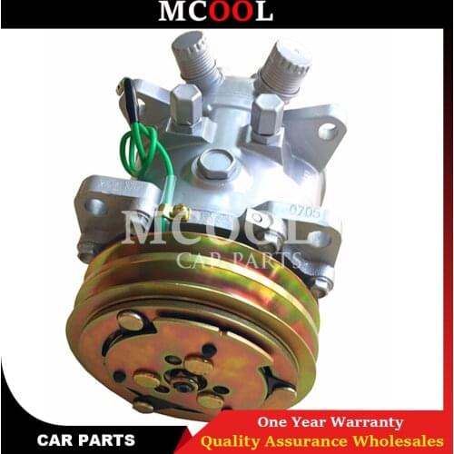 New Compressor AC For Car 505 5H09 12V 24V Belt Pulley Tractor Excavator Heavy Duty Truck Universal AC Compressor