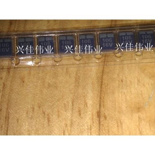 Original 20pcs/ 16V10UF 106 10UF 16V B3528 B 1210 Black Tantalum Capacitor