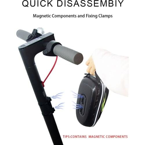 Scooter Front Bag Durable MTB Hard Case Zipped Bicycle Frame Basket