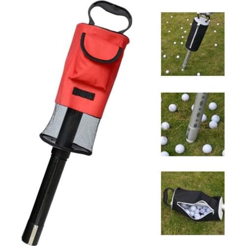 Portable Golf Ball Picker Pick-Up Retriever Pocket Scooping Device Storage Bag