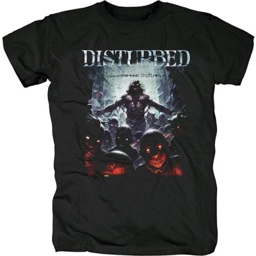 24 Designs Disturbed Rock Shirt 3D Skateboard Fitness Hardrock Heavy Metal Punk Cotton Camiseta Ropa Demon Hunter