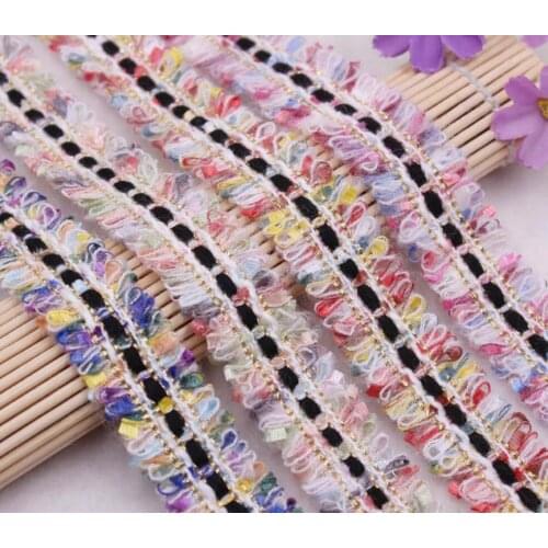 Type-2 20Yard Colour Knitted Tassels Lace Fabric Trim Ribbon For Apparel Sewing Clothes Bridal wedding Doll Cap Hail Bow